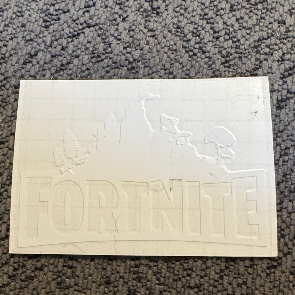 White Fortnight Decal for Kids